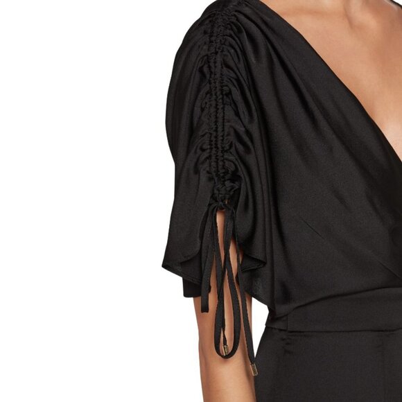 KEEPSAKE THE LABEL Black Asymmetric Uncovered Jumpsuit Size Large - Picture 5 of 13